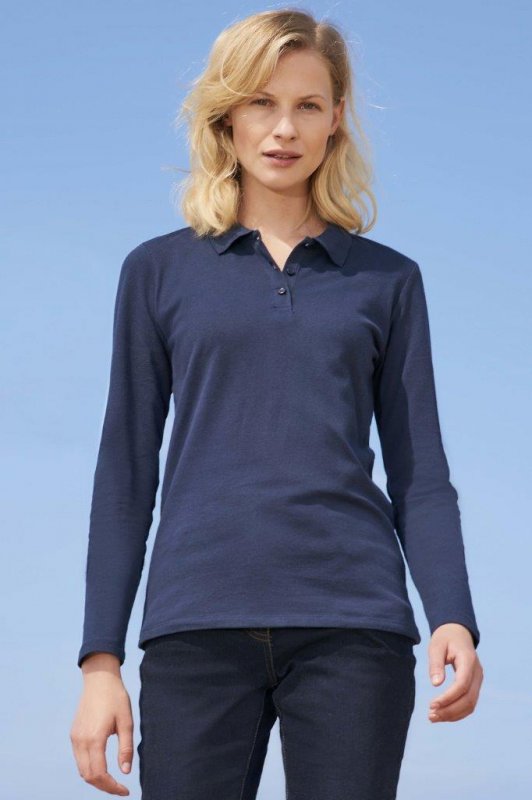 Tricou Polo Pique Dama, Maneca Lunga, Sol`s Perfect