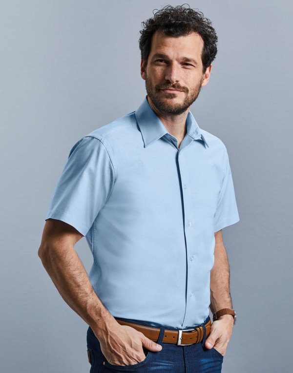 Cămașă Mânecă Scurtă, Tailored Oxford, Russell