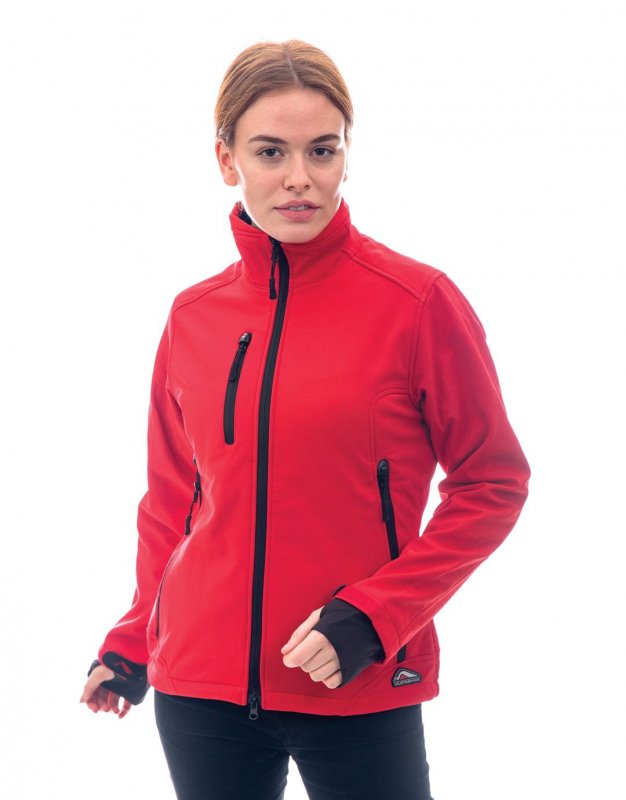 Jacheta Softshell Dama, Magma, Albe si Rosii, XL